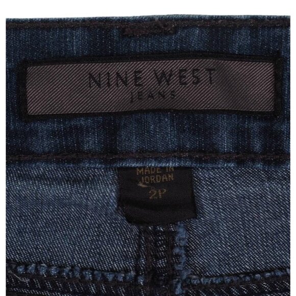 Nine West Jeans Womens 2 Petite 25 x 27 Straight Leg Dark Stretch Flare - Picture 6 of 8